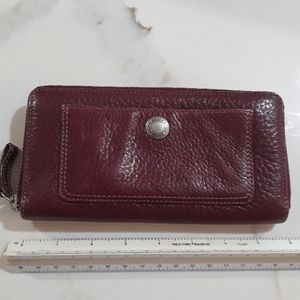 Coach Leather Burgundy Wallet